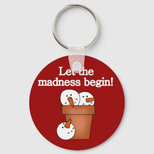 Snowman Holiday Madness T-shirts and Gifts Keychain