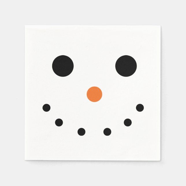 Snowman Holiday Paper Napkins (Front)