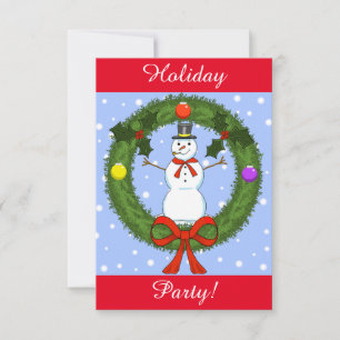 Snowman Holiday Party Invitation (Customizable)