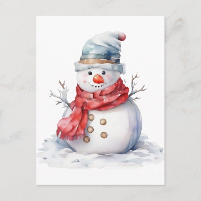Snowman  holiday postcard (Front)