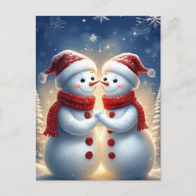 Snowman Holiday Postcard (Front)