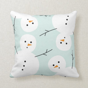 Snowman   Holiday Throw Pillow