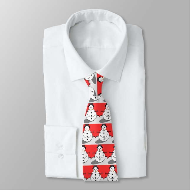 Snowman Holiday Tie (Tied)