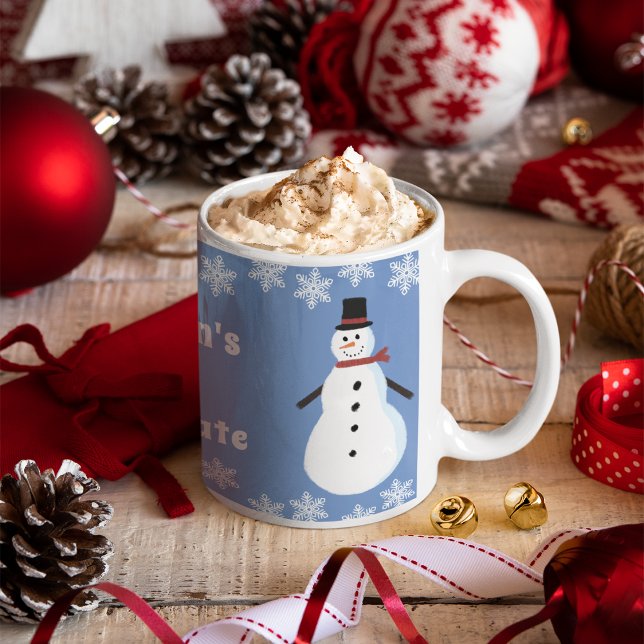 Snowman Hot Chocolate Personalized Coffee Mug (Creator Uploaded)