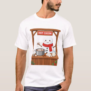 Snowman Hot Cocoa Stand Winter Christmas T-Shirt