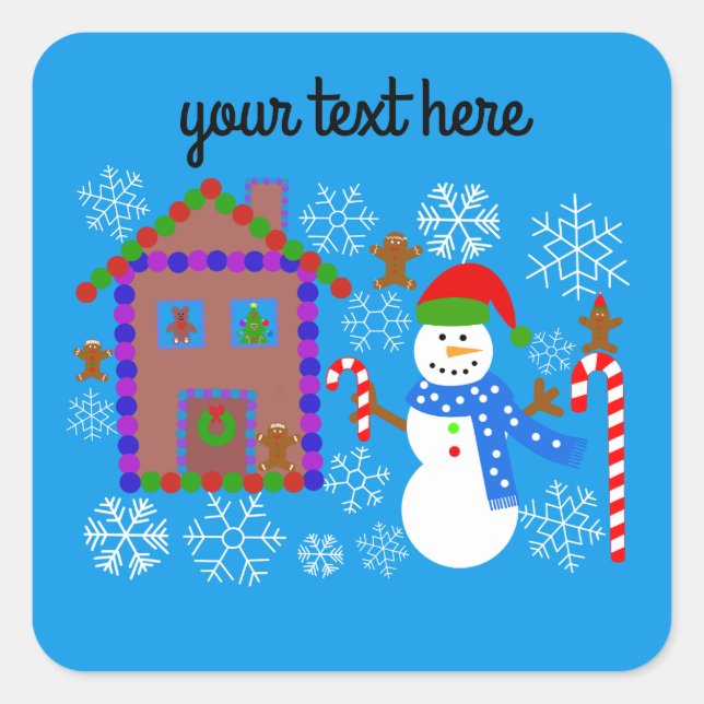 Snowman & House #2-2 Stickers (Front)