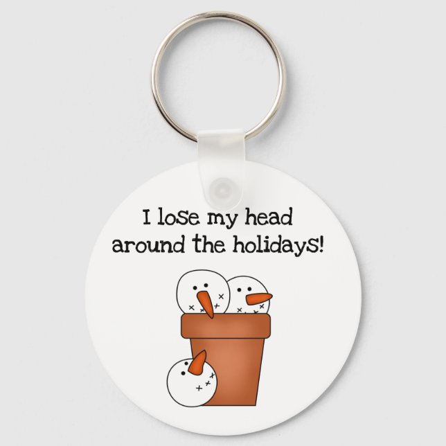 Snowman Humour T-shirts and Gifts Keychain (Front)