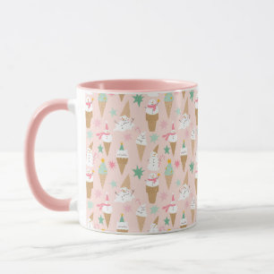 Snowman Ice Cream Cones Christmas Pattern Mug