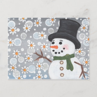 Snowman in a Snowstorm Postcard