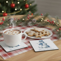 Snowman in Delft Blue customizable