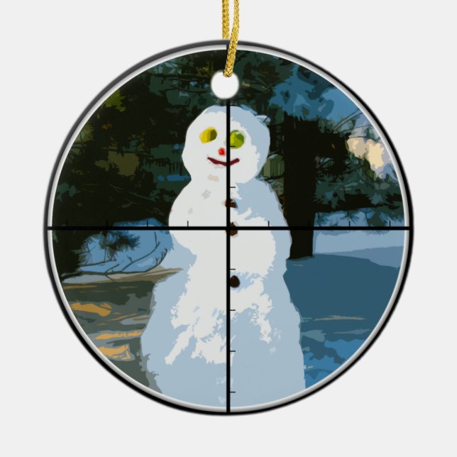 Snowman in Sight Ornament (Front)