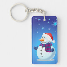 SNOWMAN IN SNOW Acrylic Keychain