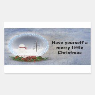 Snowman in Snow Globe   Sticker