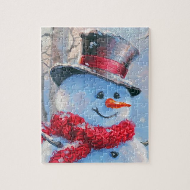 Snowman in the Woods Jigsaw Puzzle (Vertical)