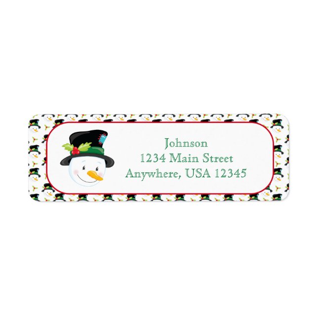 Snowman in Tophat Personalized (Front)