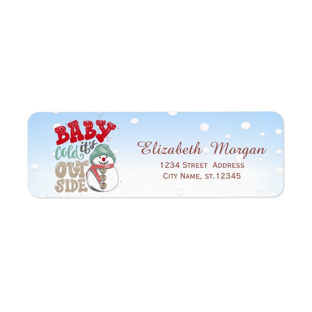 Snowman, It's Cold Outside,Mery Christmas (Front)