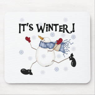Snowman It's Winter Mouse Pad