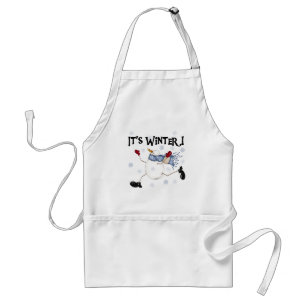 Snowman It's Winter Standard Apron