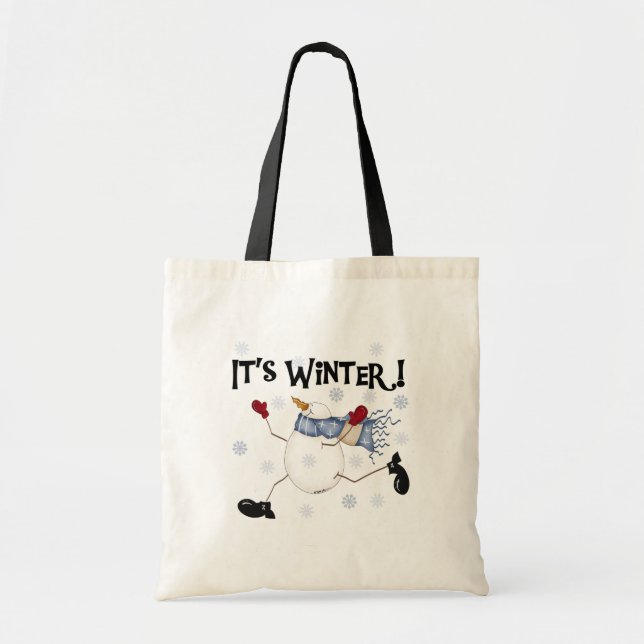 Snowman It's Winter Tote Bag (Front)