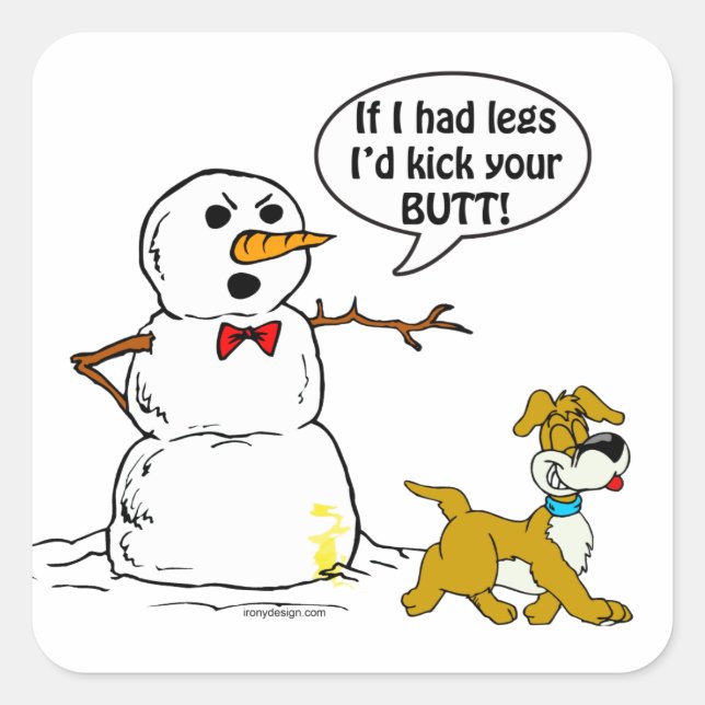 Snowman Joke Square Sticker (Front)