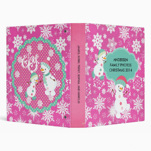 Snowman Joy Christmas Holiday Custom Binder