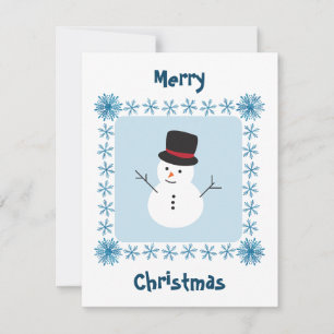 Snowman Joyeux Noël carte de voeux hiver Noël