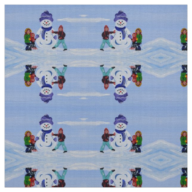 Snowman Kids Fabric (Swatch)