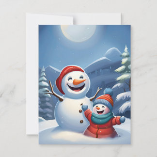 Snowman Kids Holiday Card