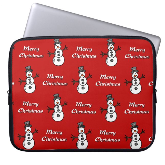 Snowman Laptop Sleeve (Front)