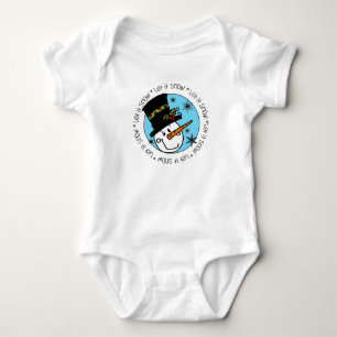 Snowman Let It Snow Baby Bodysuit
