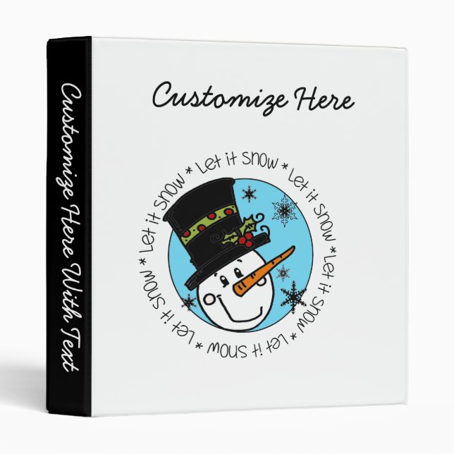 Snowman Let It Snow Binder (Front/Spine)