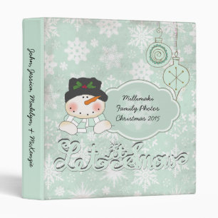 Snowman Let it Snow Holiday Custom Binder