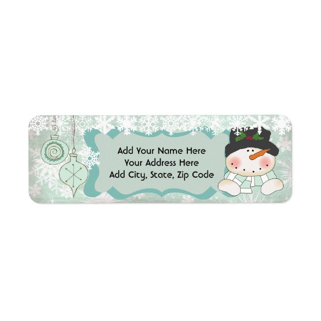 Snowman Let it Snow Holiday Return Address Labels (Front)