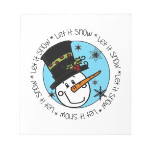 Snowman Let It Snow Notepad
