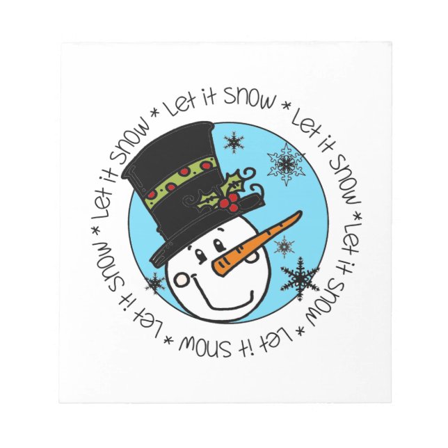 Snowman Let It Snow Notepad (Front)