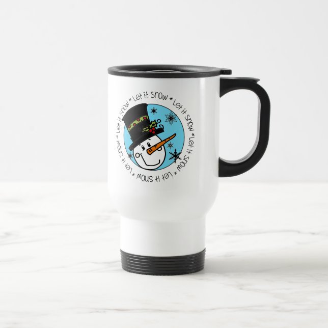 Snowman Let It Snow Travel Mug (Right)
