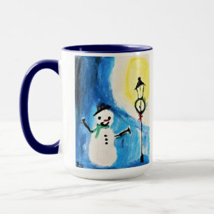 Snowman & Lightpost Mug