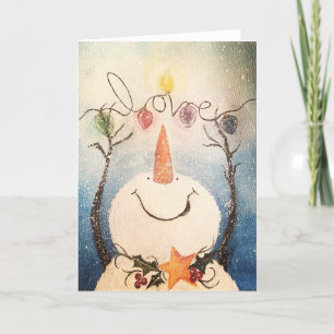 Snowman Love - Folded Card