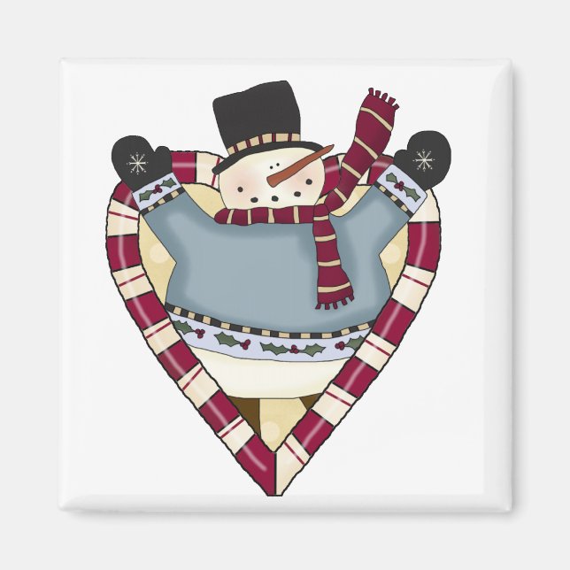 Snowman Love T-shirts and Gifts Magnet (Front)