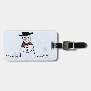 Snowman Luggage Tag