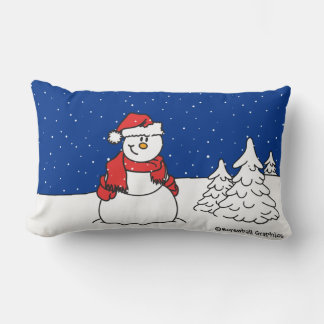 Snowman Lumbar Pillow