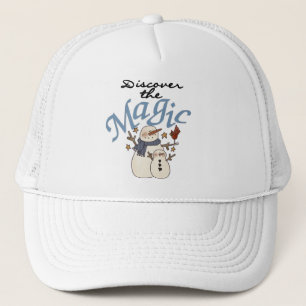 Snowman Magic Christmas Holiday Trucker Hat