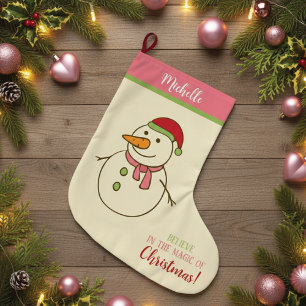 Snowman Magic of Christmas Stocking