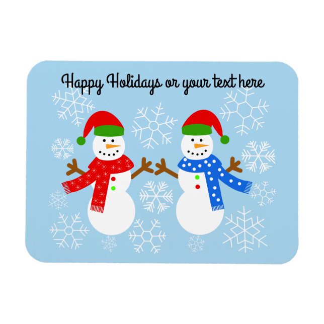 Snowman Magnet #3 (Horizontal)