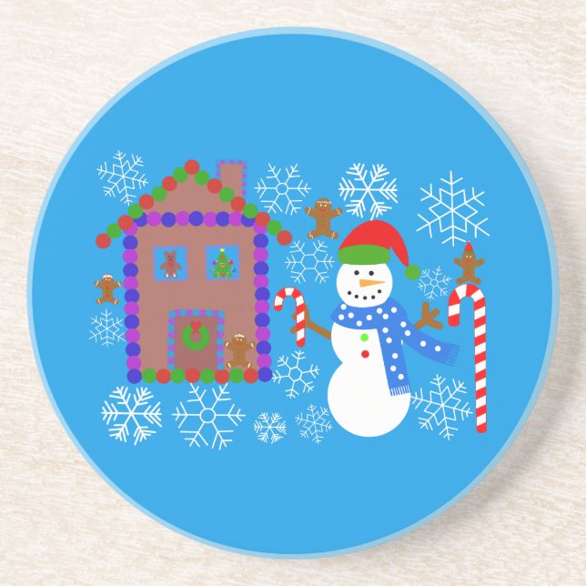 Snowman & Maison #2 Dessous de verre (Devant)