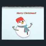 Snowman. Merry christmas! Calendar<br><div class="desc">Christmas joy in your home.</div>