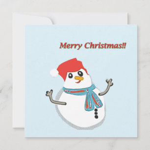 Snowman, Merry Christmas! Holiday Card