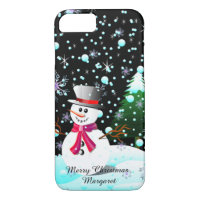 Snowman "Merry Christmas" personalised