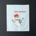 Snowman. Merry Christmas. Tapestry<br><div class="desc">Cute and fun snowman!!! Merry Christmas in your home!!</div>