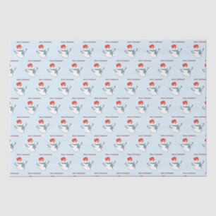 Snowman. Merry Christmas. Tissue Paper